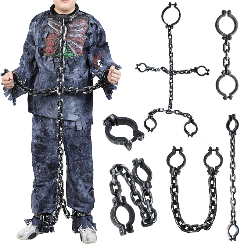Body Jewelry Back - D2 Halloween Fake Chains Haunted House