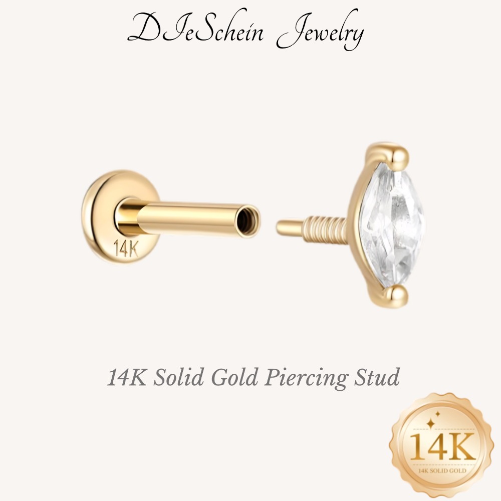 Septum Clicker Ring - DIeSchein 14K Solid Gold Cartilage Earring