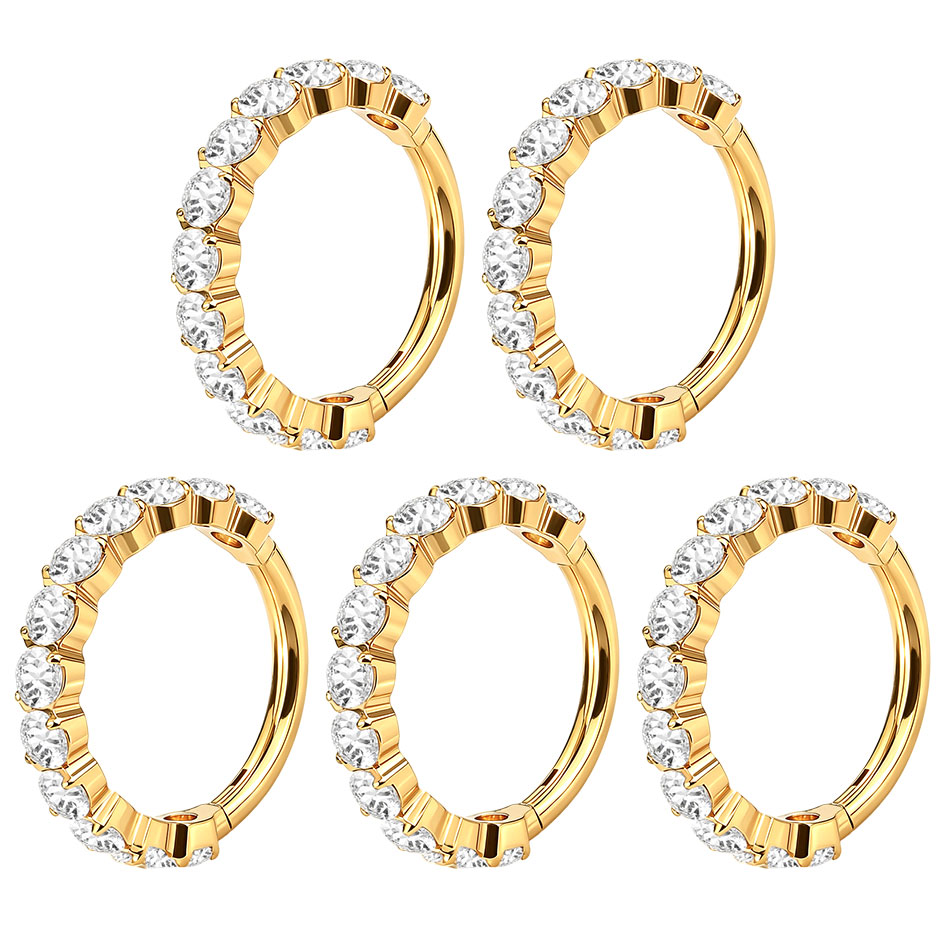 Septum Clicker Ring - 1PC Titanium Hinged Segment Nose Ring