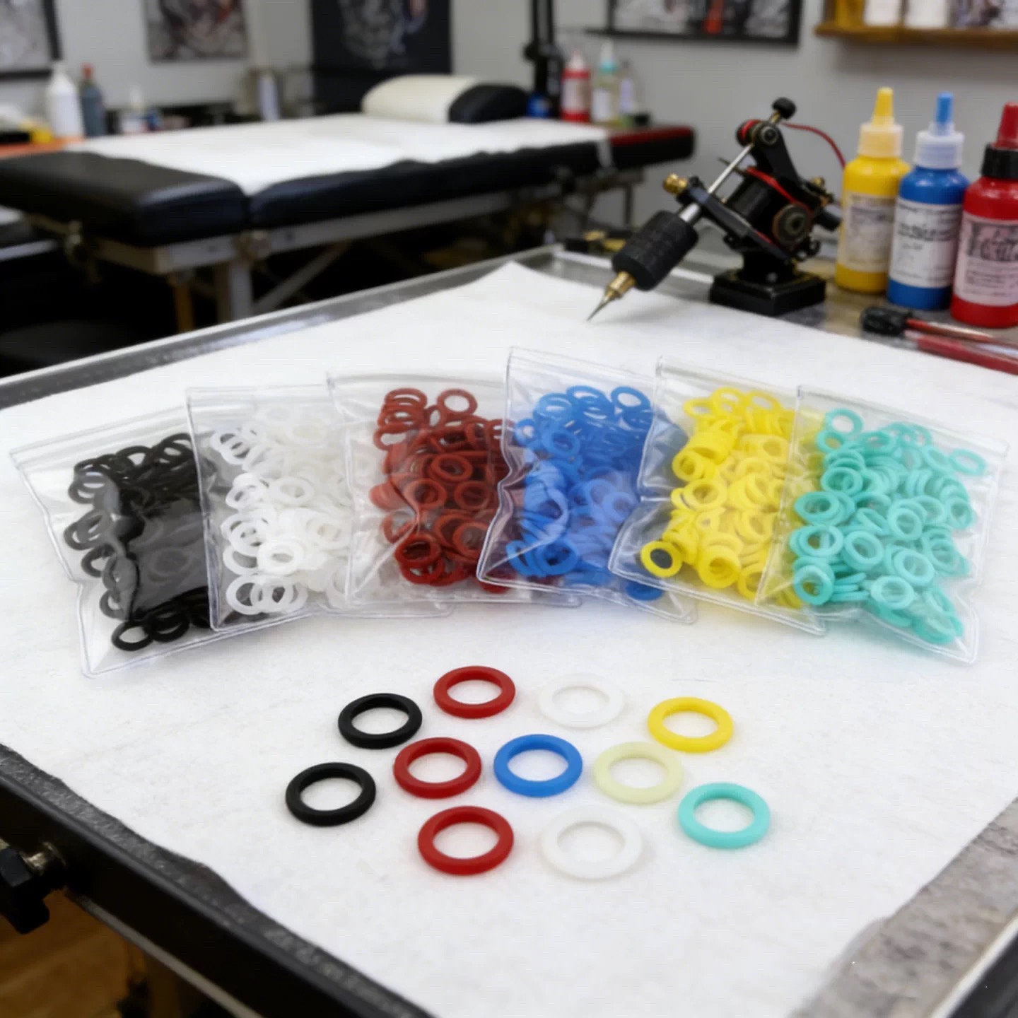 Body Jewelry Tattoo - 200pcs Silicone Soft O-Rings For Wrap