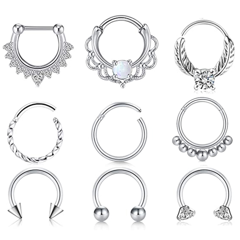 Septum Clicker Ring - 1Pcs Septum Rings Hoop Nose Ring
