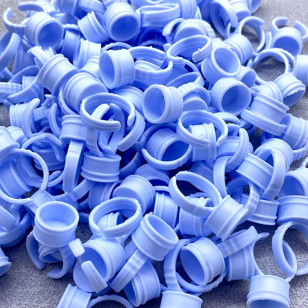100Pcs Disposable Glue Ring Cu - Body Jewelry Tattoo 评论和价格
