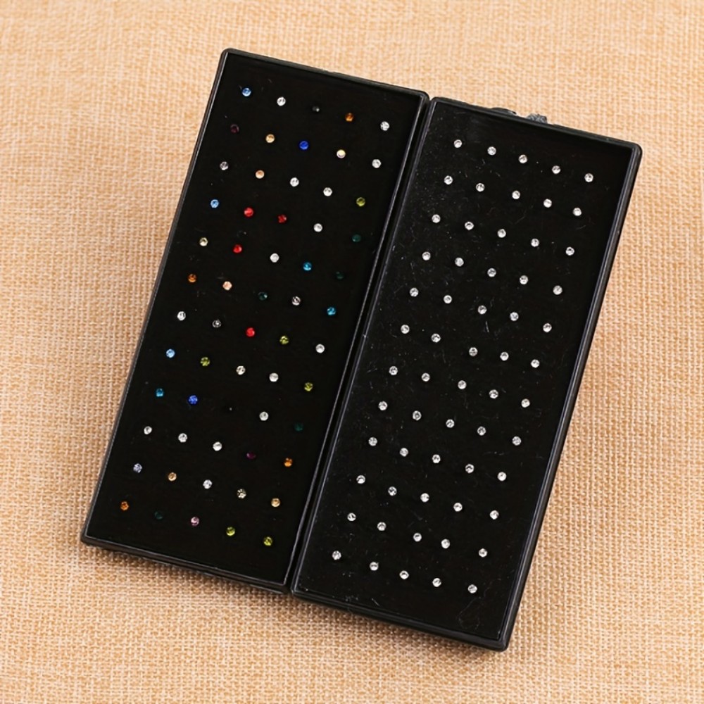 60pcs Nose Ring Set Stud Earri - Body Jewelry Store 评论和价格