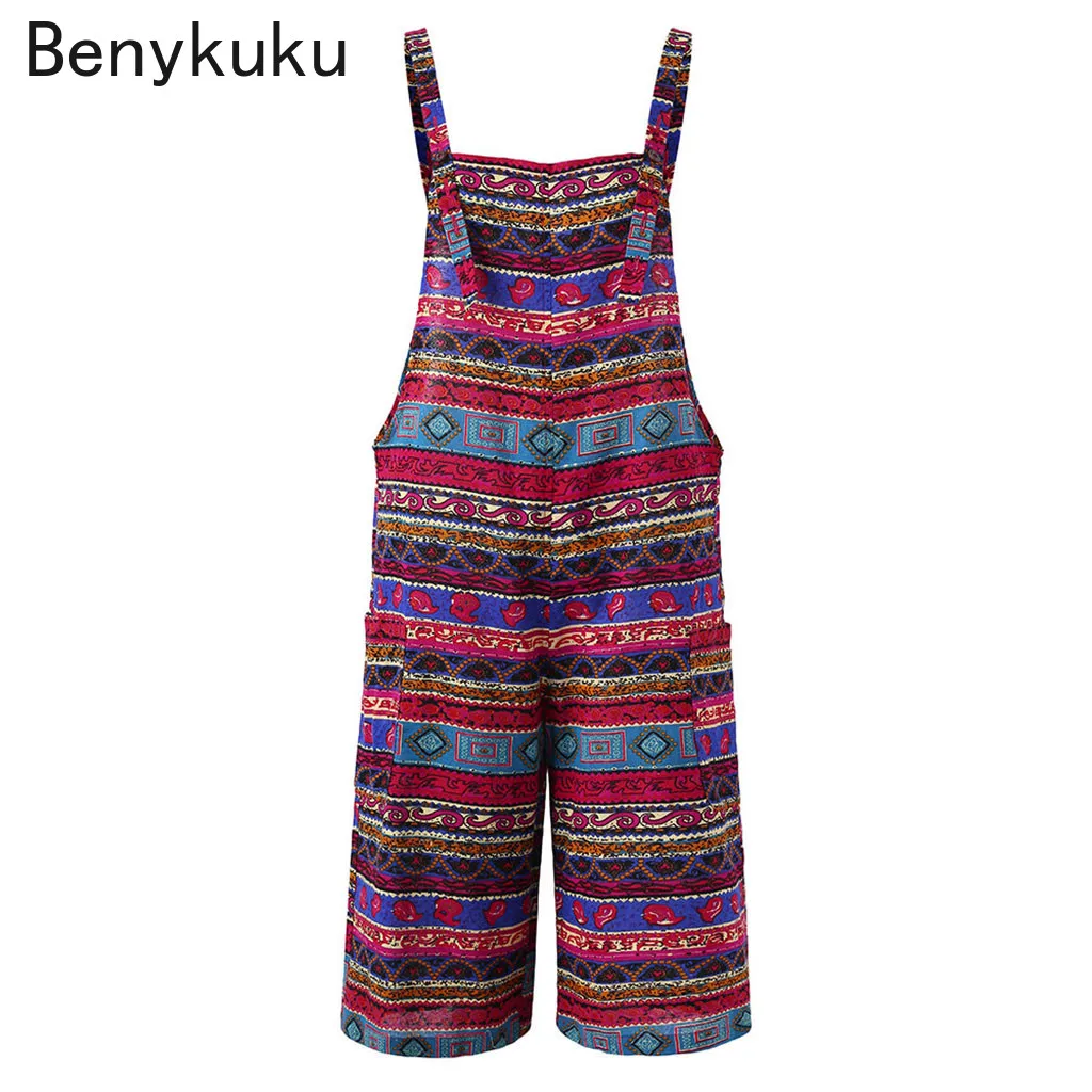 Bohemian Striped Jumpsuits Wom - Body Jewelry Plus 评论和价格