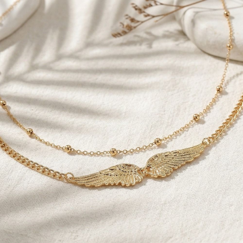 Gift Elegant Double Layer Wing - Body Jewellery 评论和价格