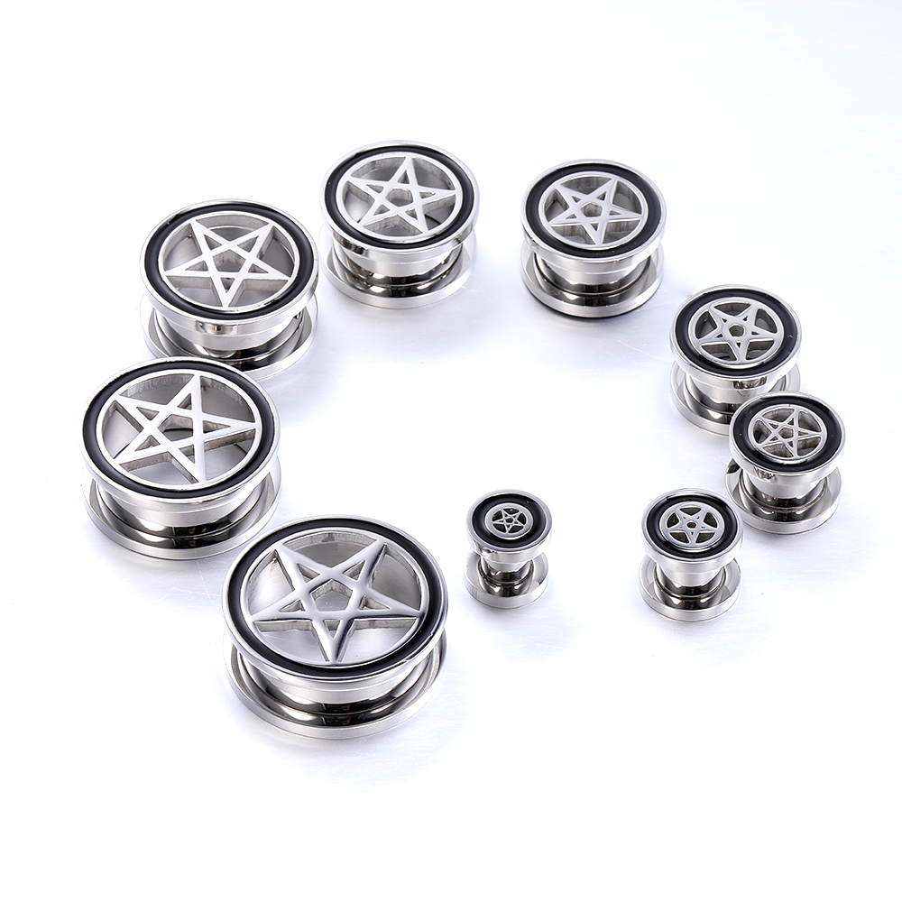 1 Pair Stainless Steel Double  - Zs Body Jewelry 评论和价格