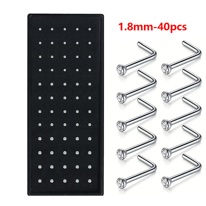 Hypoallergenic Nose Studs - Ti - Body Jewelry For Sensitive Skin 评论和价格