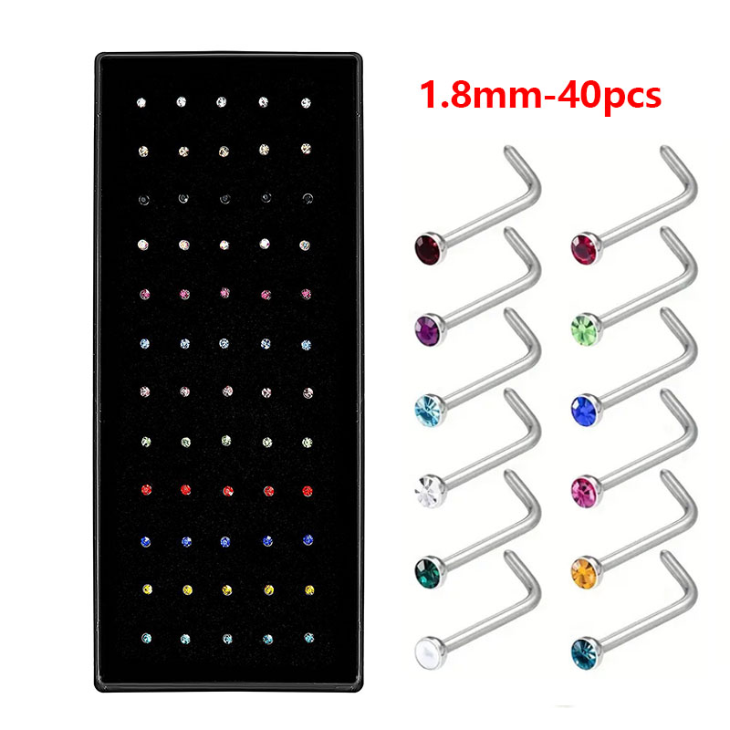 Hypoallergenic Nose Studs - Ti - Body Jewelry For Sensitive Skin 评论和价格
