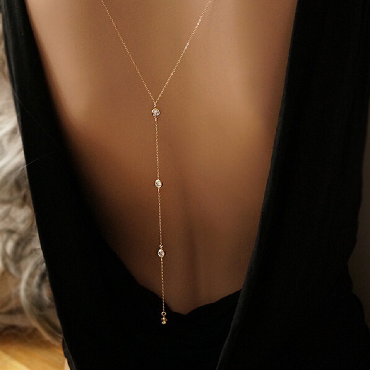 New Rhinestone Sexy Women's Ba - Body Jewelry Back 评论和价格