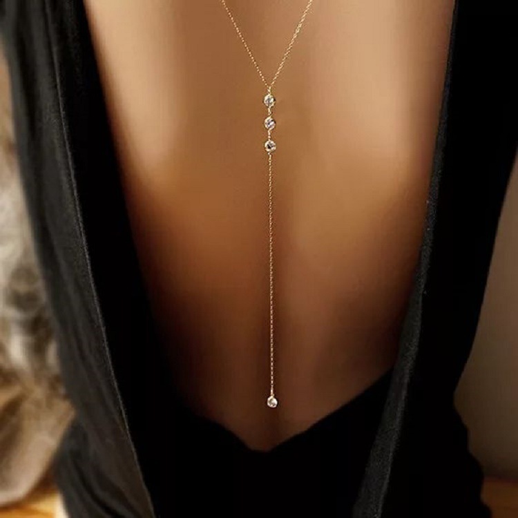 New Rhinestone Sexy Women's Ba - Body Jewelry Back 评论和价格