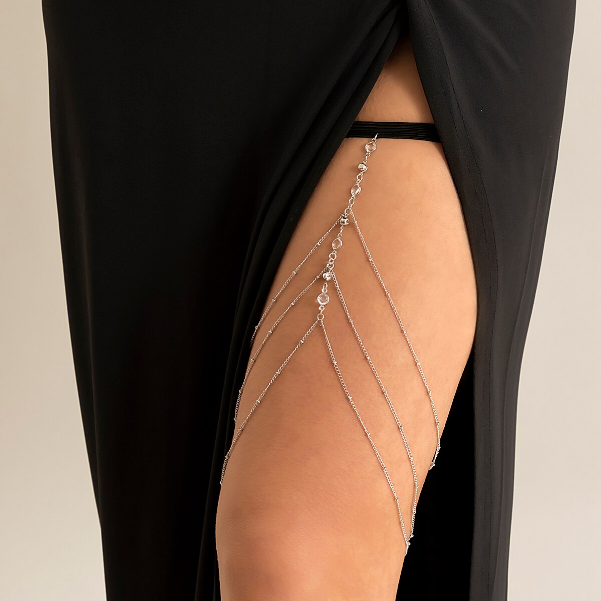 Boho Elastic Band Crystal Leg  - Body Jewelry Sale 评论和价格