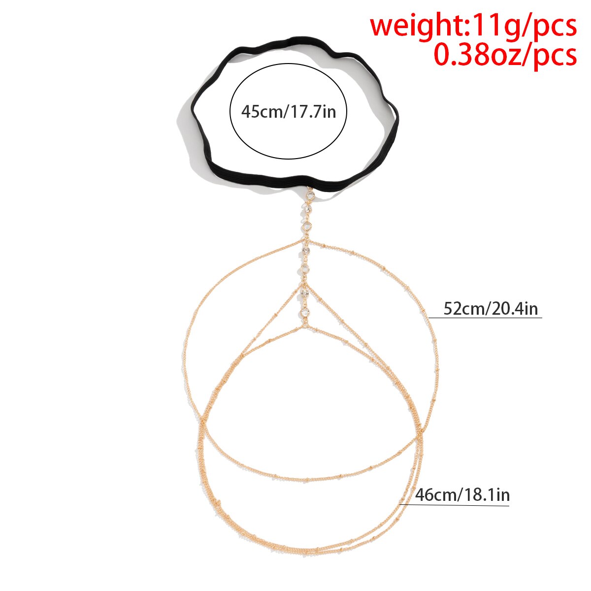 Boho Elastic Band Crystal Leg  - Body Jewelry Sale 评论和价格