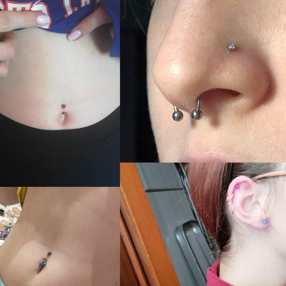 150/140/85/70/42Pcs Body Pierc - Body Jewelry Nose Ring 评论和价格