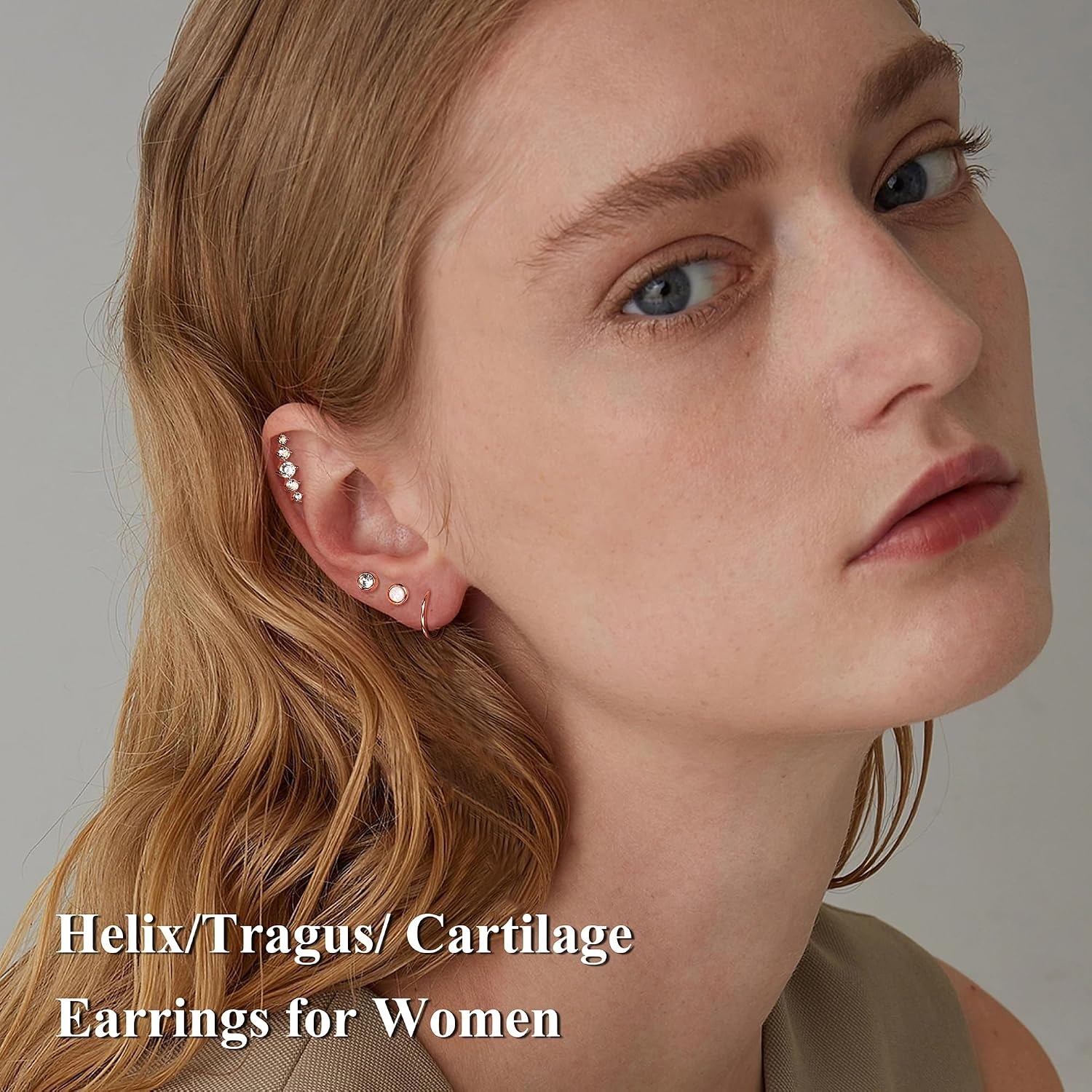 ORAZIO 18PCS Cartilage Stud Ea - Body Jewelry For Sensitive Skin 评论和价格