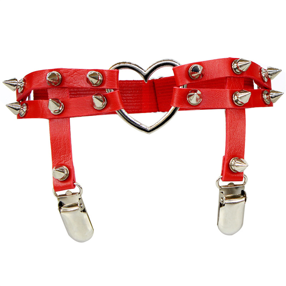 1Pcs Women Punk Goth Heart PU  - Body Jewellery 评论和价格