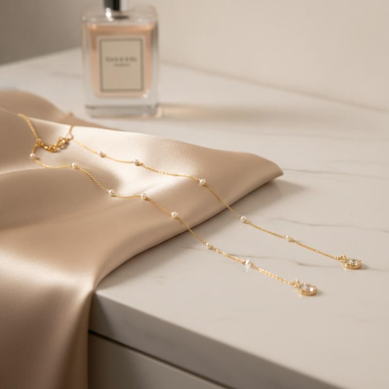 Gold Teardrop Zircon Back Chai - Body Jewelry Back 评论和价格