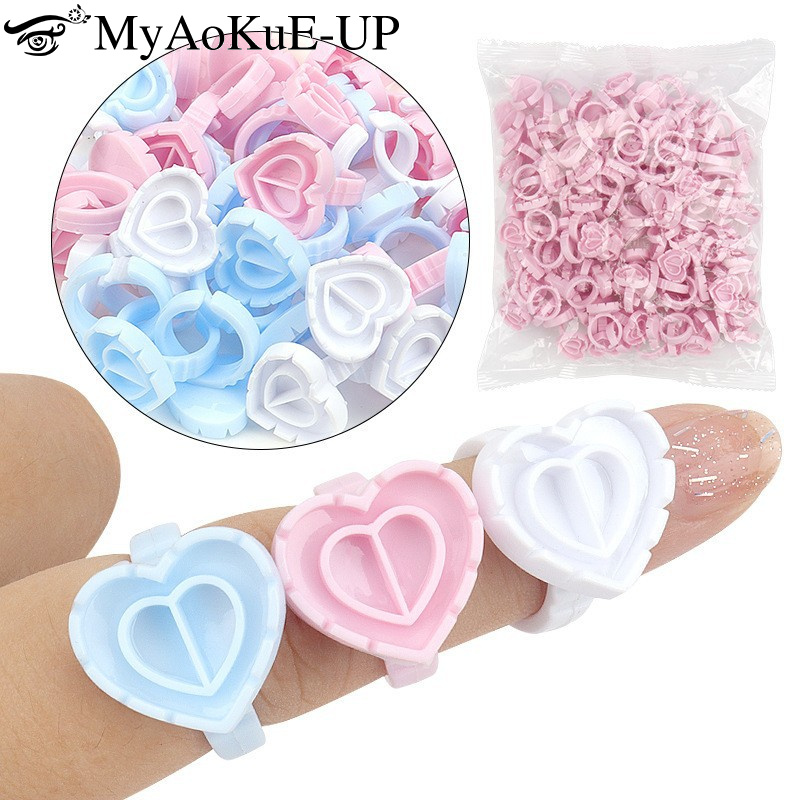 100Pcs Disposable Glue Ring Ho - Body Jewelry Tattoo 评论和价格