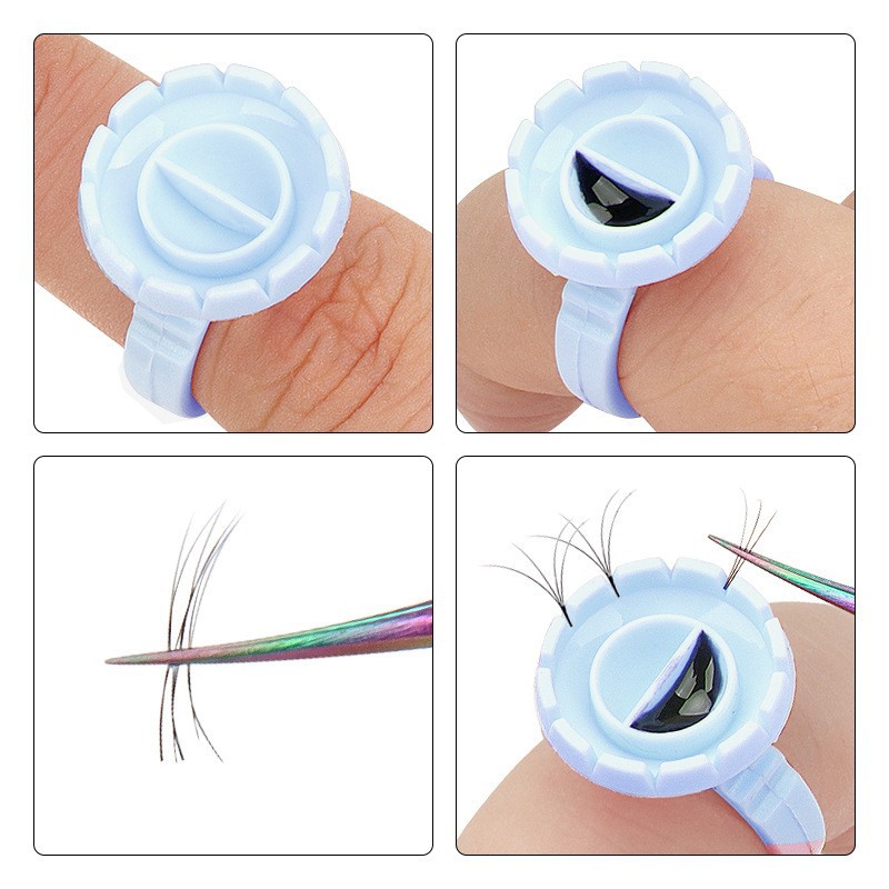 100Pcs Disposable Glue Ring Ho - Body Jewelry Tattoo 评论和价格