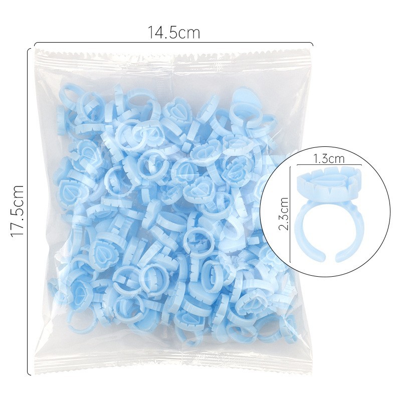 100Pcs Disposable Glue Ring Ho - Body Jewelry Tattoo 评论和价格