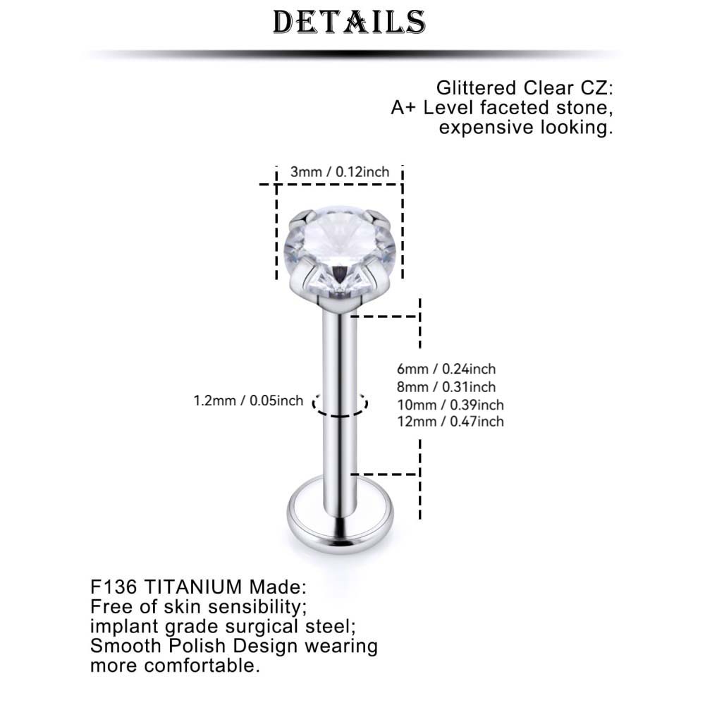 16G Stainless Steel Nose Rings - Body Jewelry For Sensitive Skin 评论和价格
