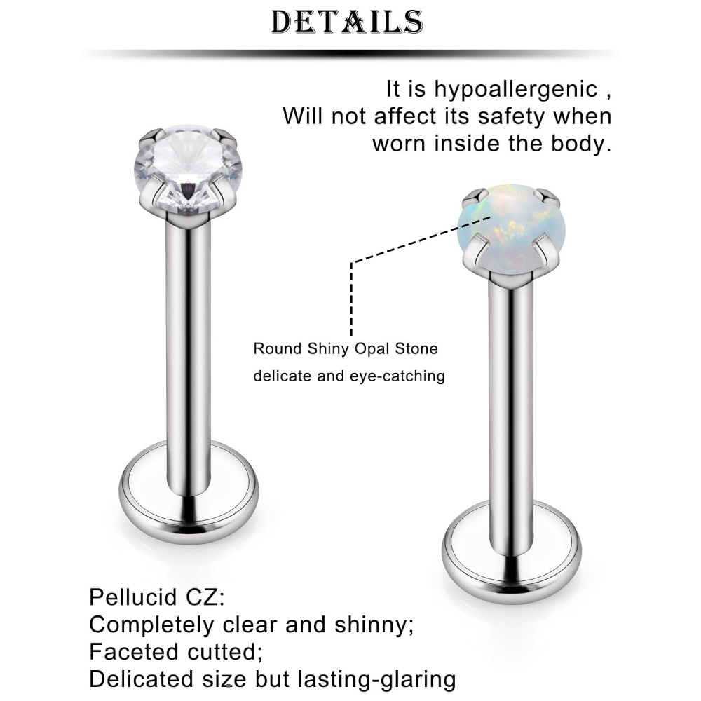 16G Stainless Steel Nose Rings - Body Jewelry For Sensitive Skin 评论和价格