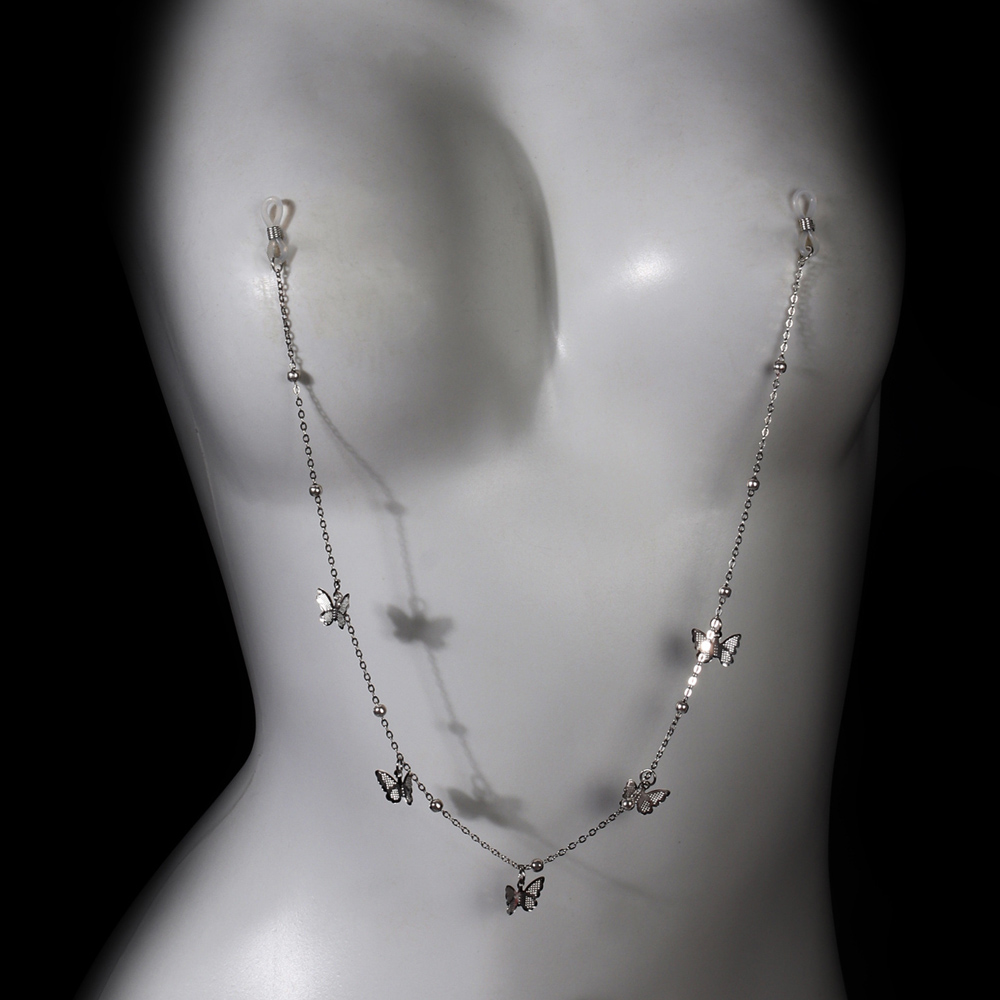 Sexy Metal Butterfly Nipple Ch - Body Jewelry Retainers 评论和价格