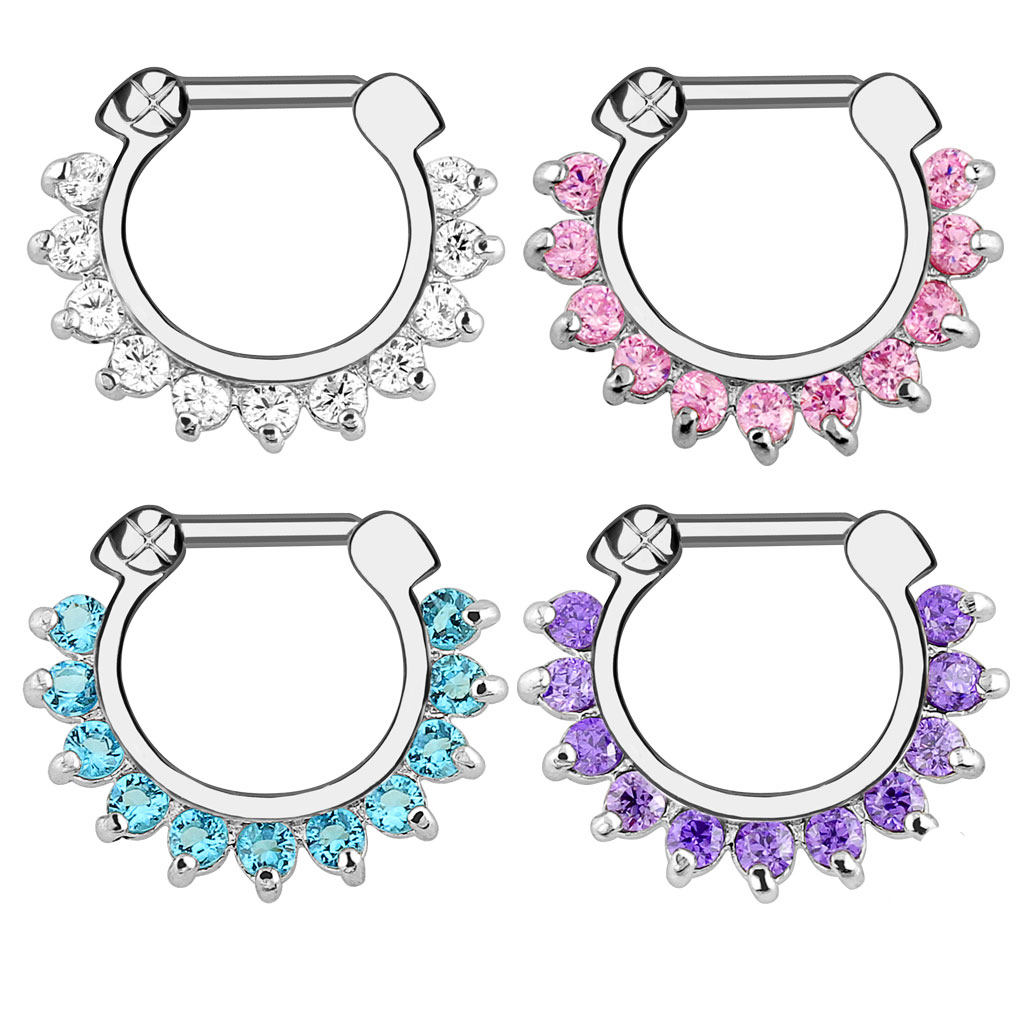 1pcs Hoop Clip On Nose Septum  - Body Jewelry Nose Ring 评论和价格