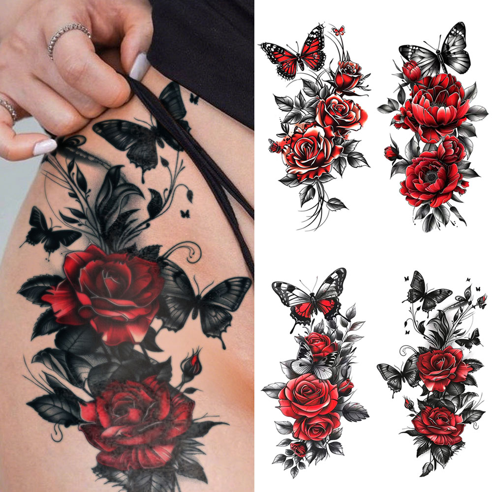 4pcs Waterproof Temporary Tatt - Body Jewelry Tattoo 评论和价格