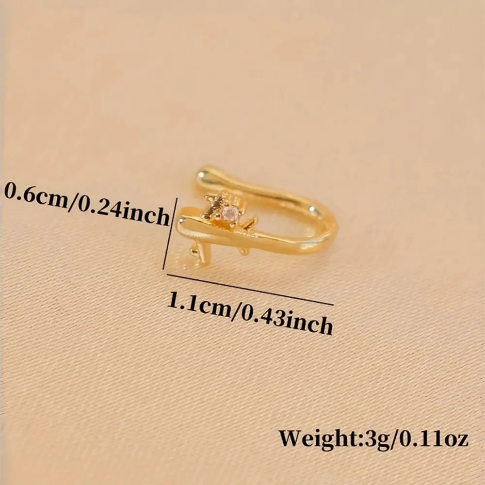 1PC Airplane Design No Piercin - Body Jewelry Nose Ring 评论和价格