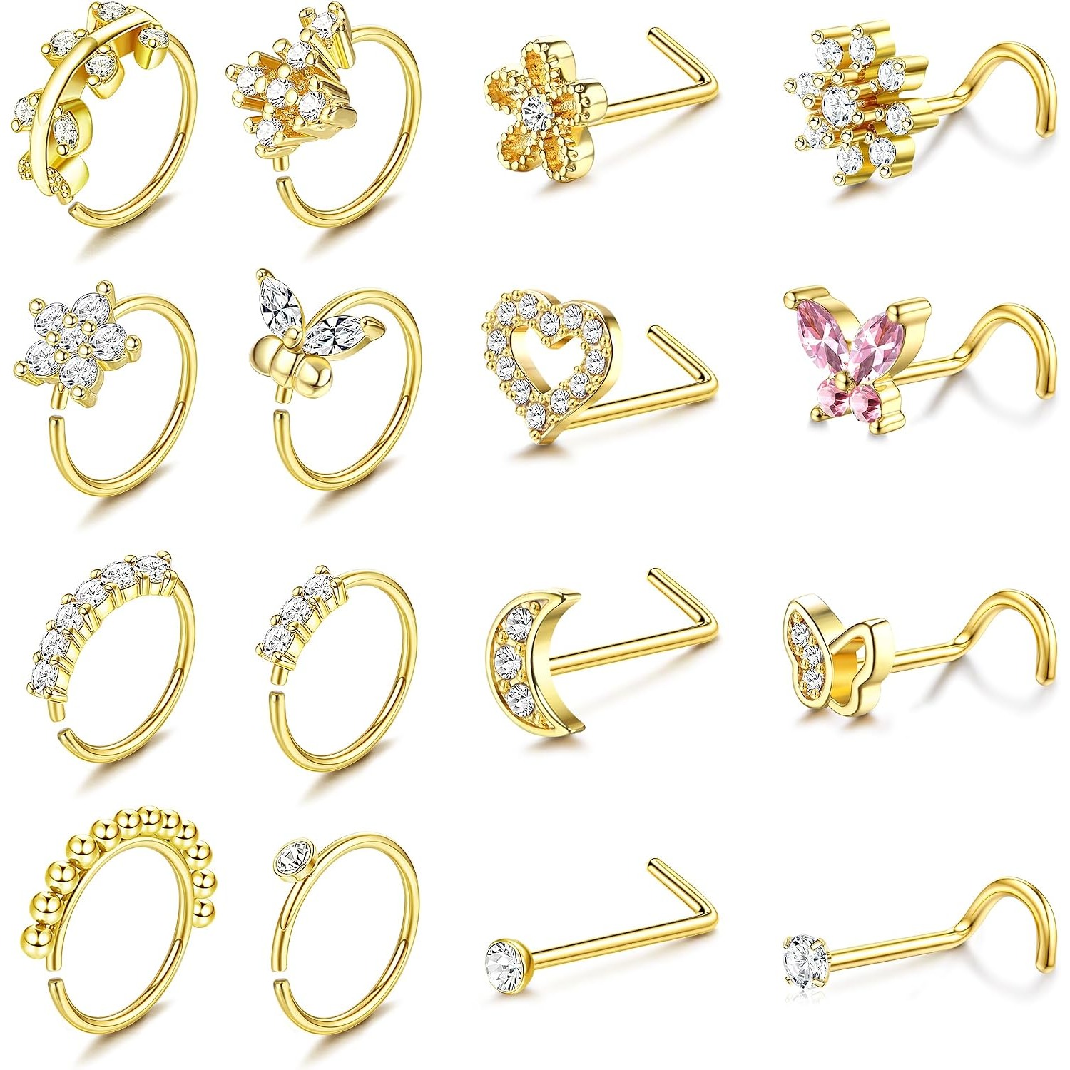 FASACCO 1pc Nose Ring For Wome - Body Jewelry For Sensitive Skin 评论和价格