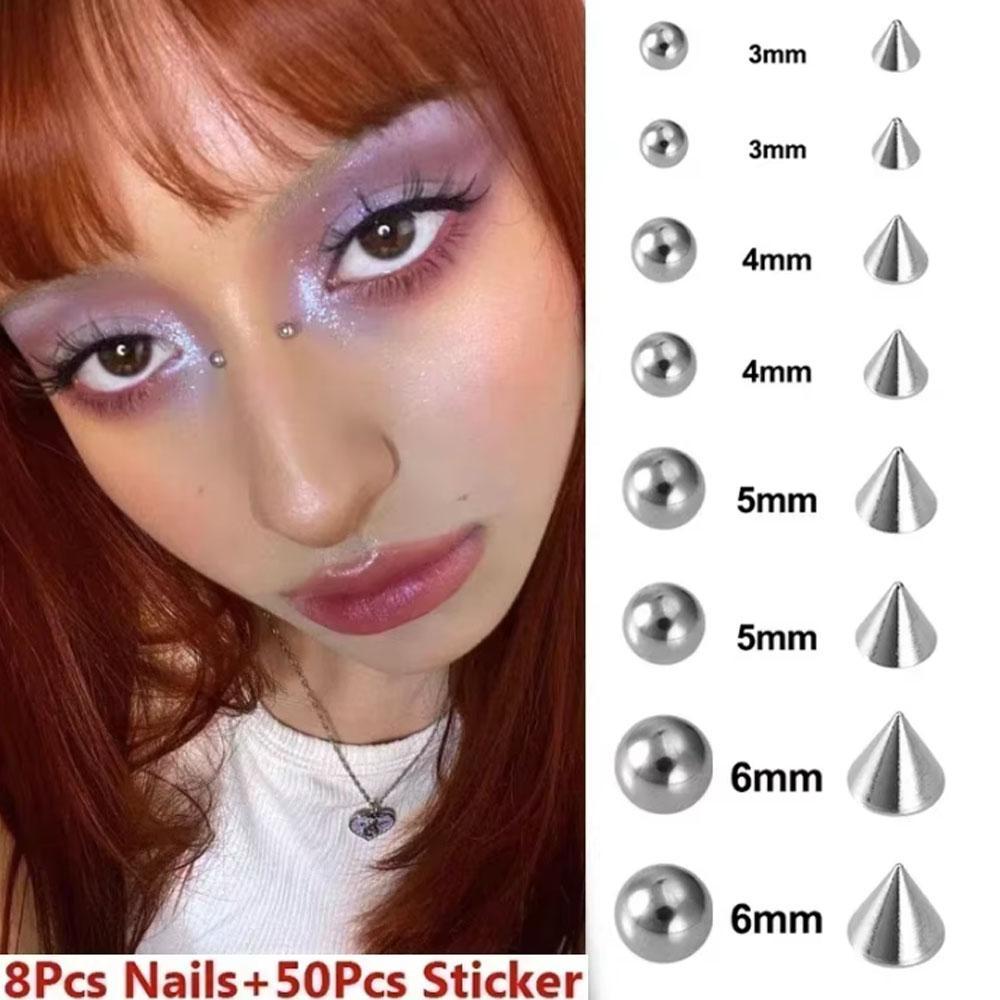 58-180pcs Set Non Piercing Lip - Body Jewelry Nose Ring 评论和价格