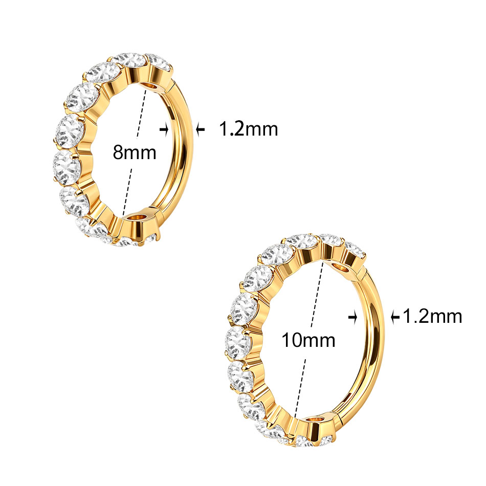 1PC Titanium Hinged Segment No - Septum Clicker Ring 评论和价格