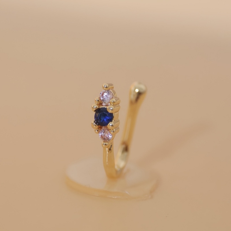 1-piece set of blue zircon nos - Body Jewelry Nose Ring 评论和价格