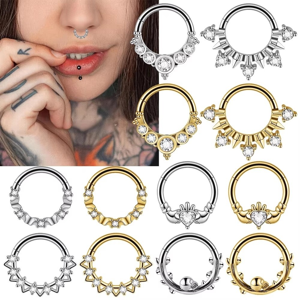 1PC Stainless Steel Septum Cli - Septum Clicker Ring 评论和价格