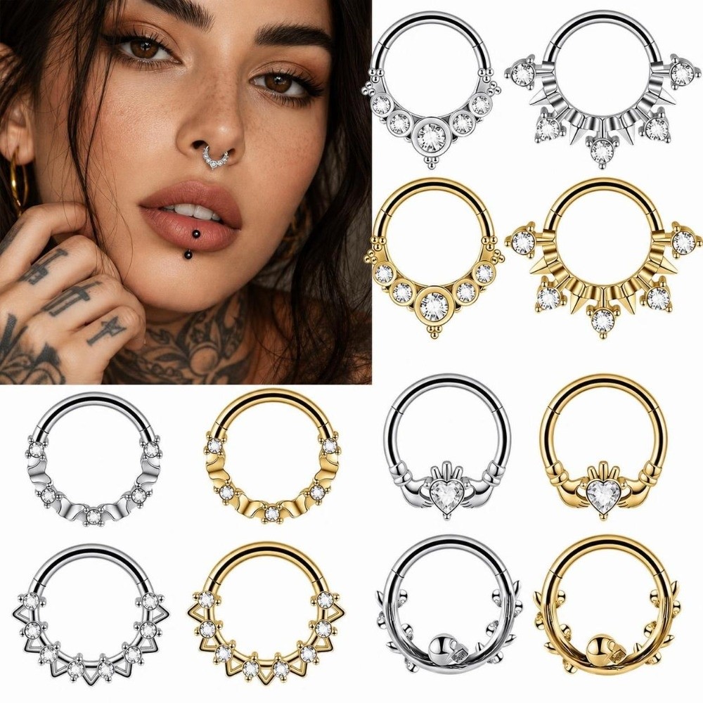 1PC Stainless Steel Septum Cli - Septum Clicker Ring 评论和价格