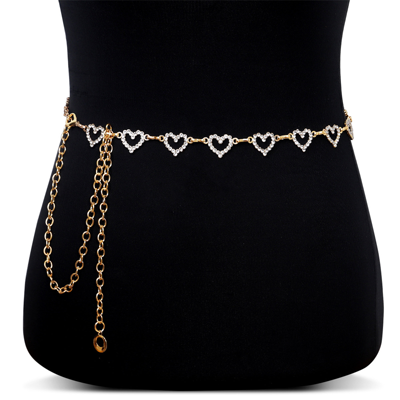 Fashion Rhinestone Heart Waist - Body Jewelry By The Chain Gang 评论和价格