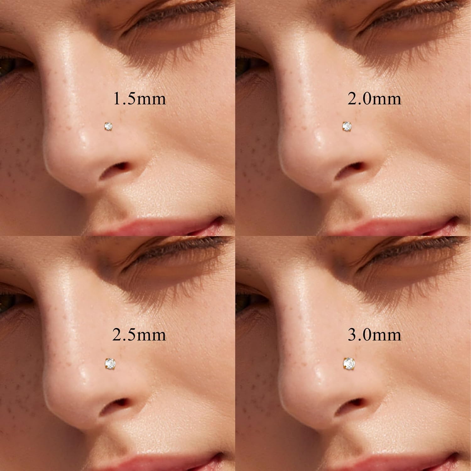 ORAZIO 8Pcs 18G 20G Nose Stud  - Body Jewelry For Sensitive Skin 评论和价格