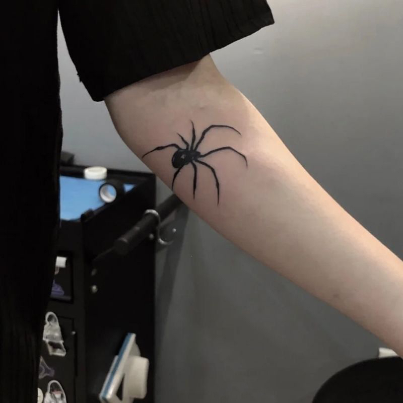 1 Sheet Spider Waterproof Temp - Body Jewelry Tattoo 评论和价格
