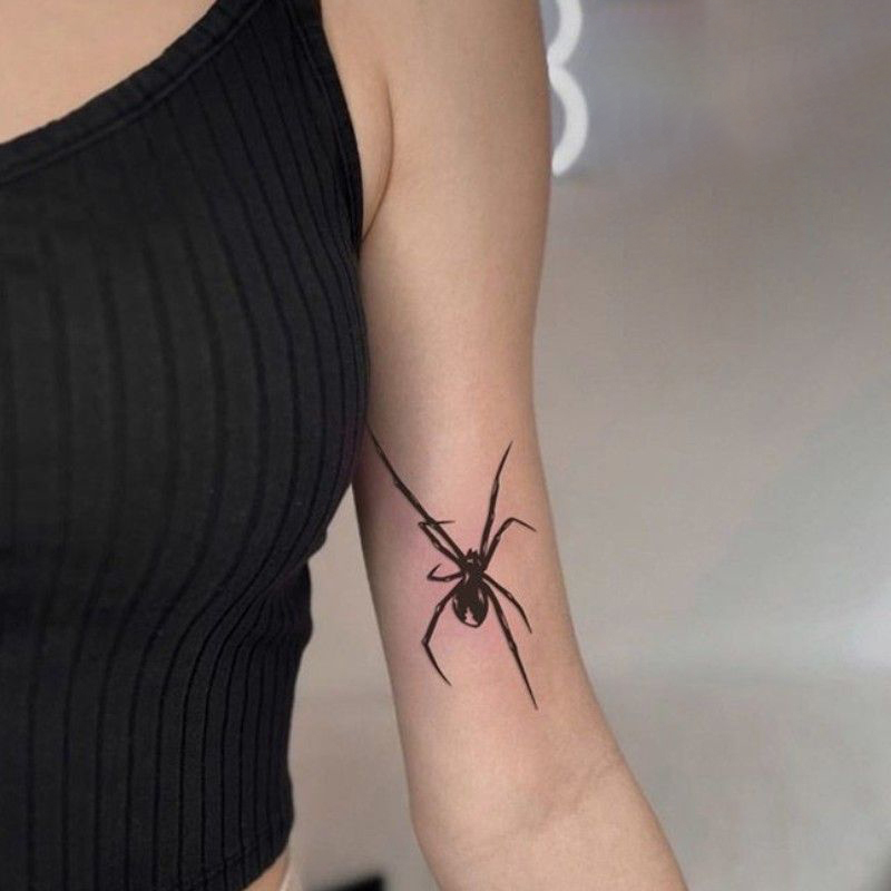 1 Sheet Spider Waterproof Temp - Body Jewelry Tattoo 评论和价格