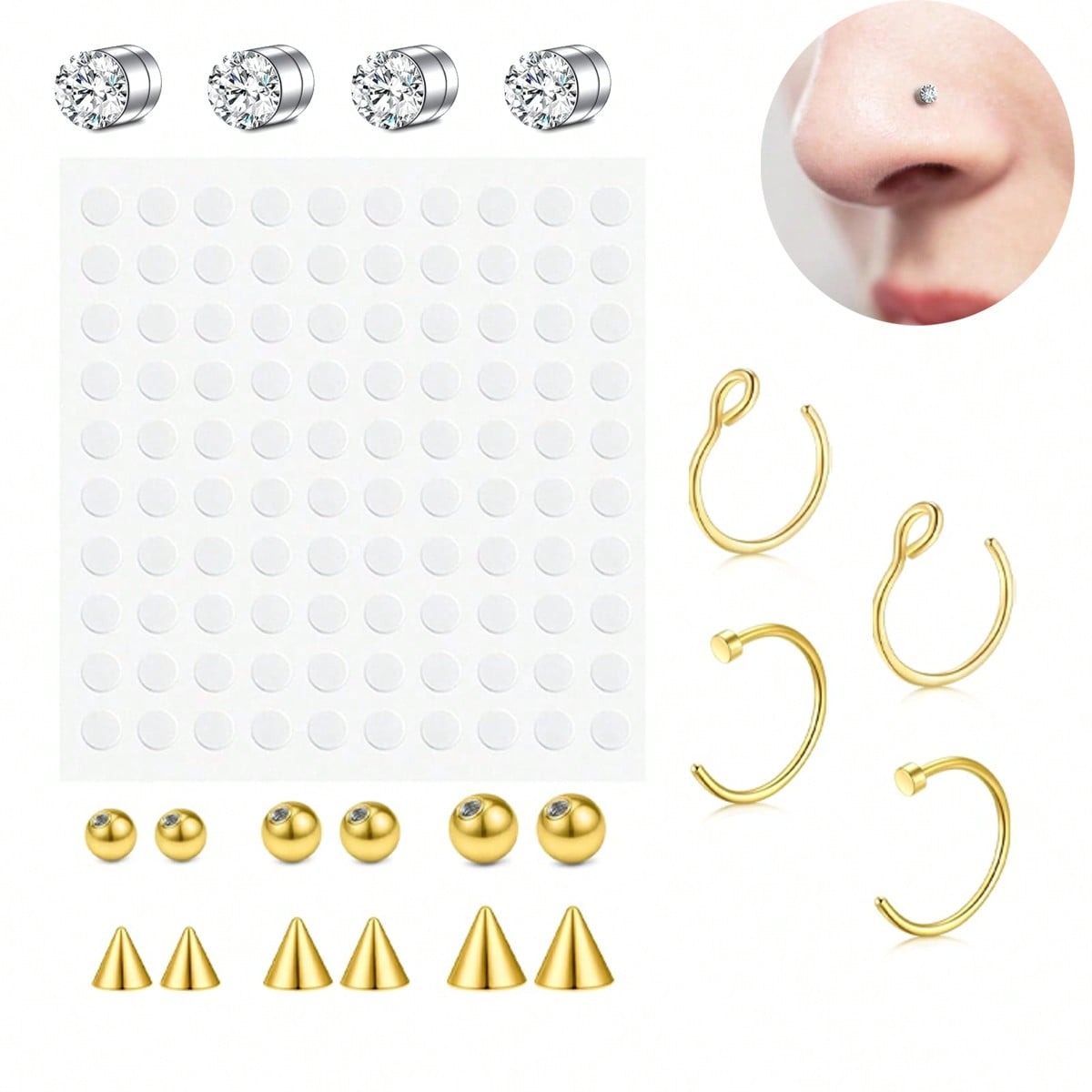 Fake Nose Rings Fake Septum Fo - Body Jewelry Nose Ring 评论和价格