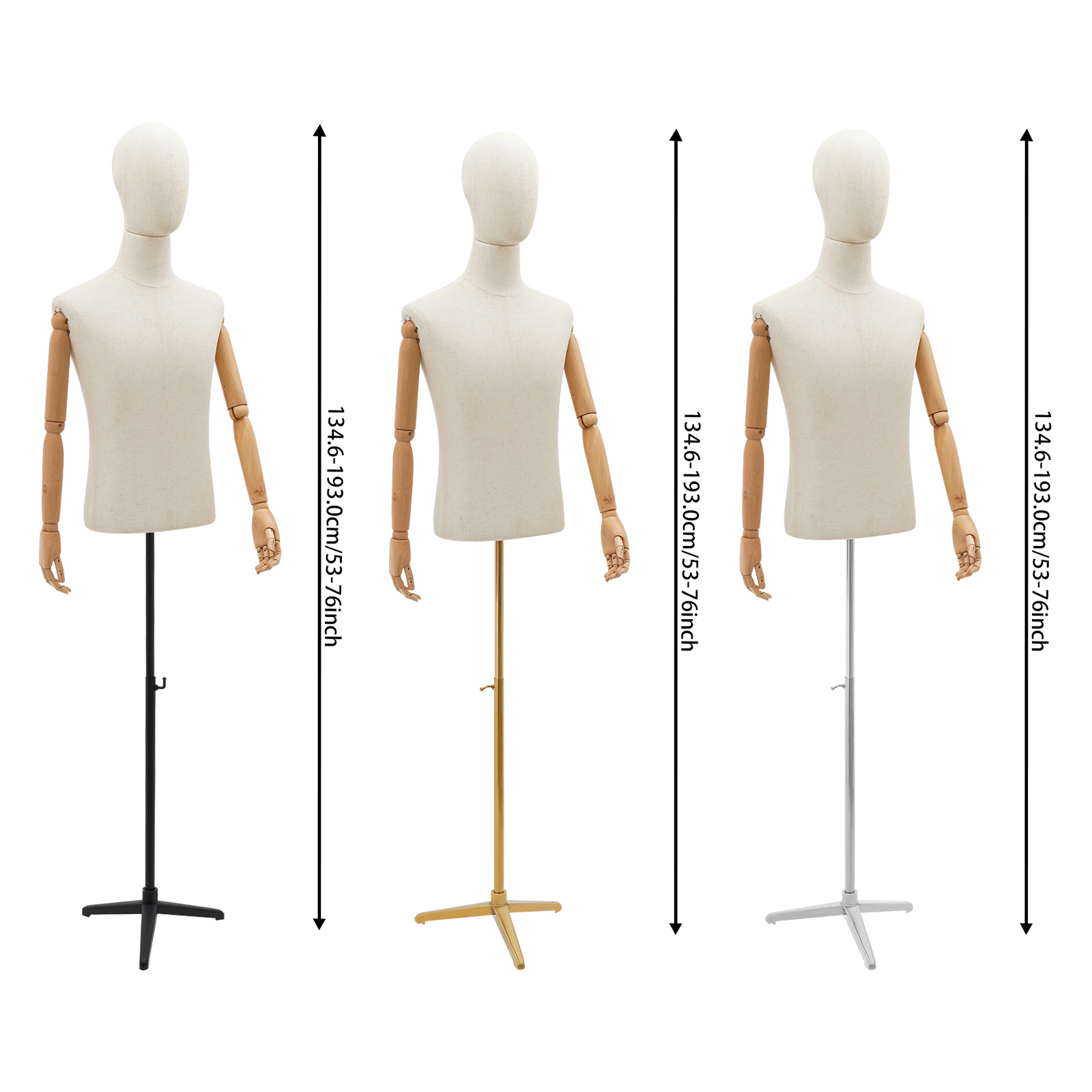 53-76in Adjustable Male Torso  - Body Jewelry Store 评论和价格