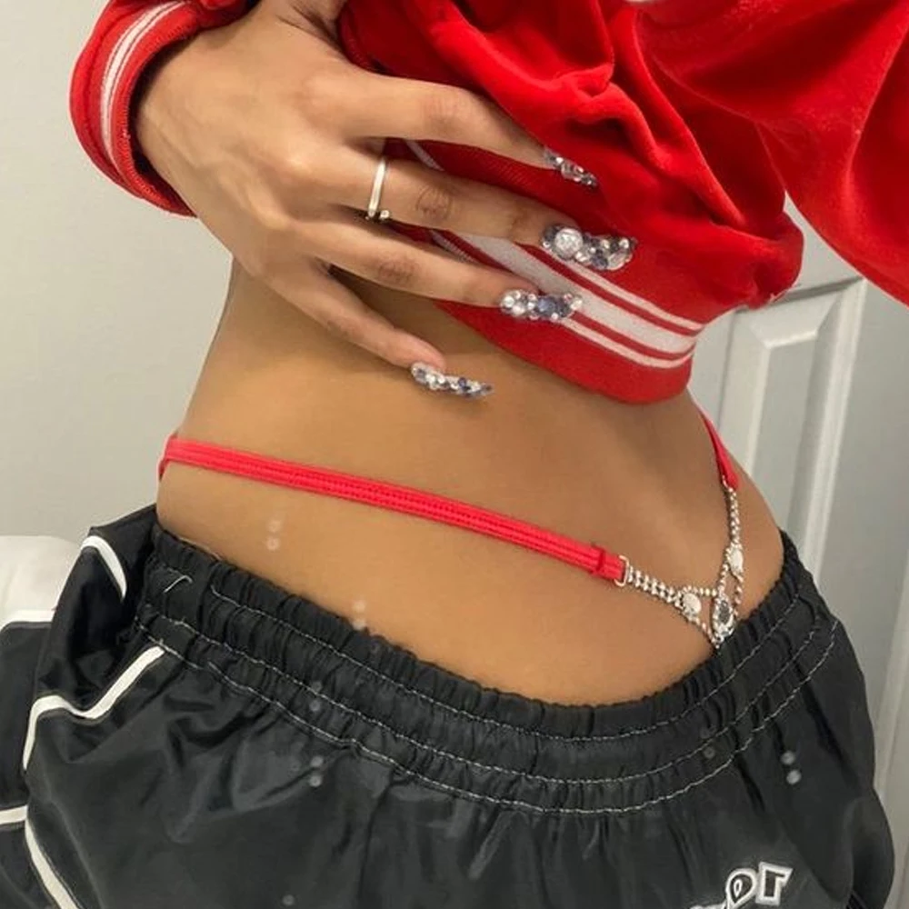 Sexy Round Rhinestone Thong Ad - Body Jewelry Retainers 评论和价格