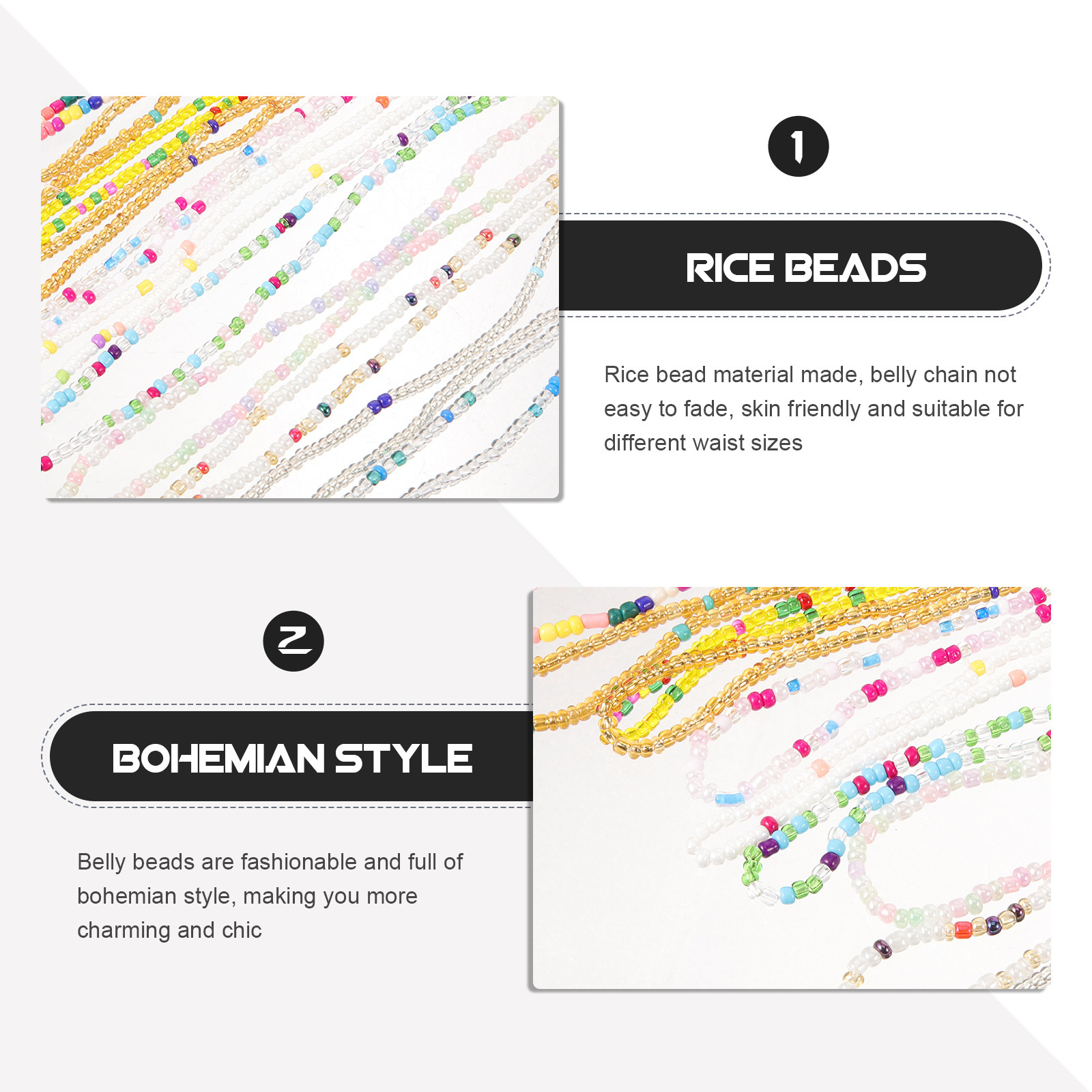 12Pcs Boho Beach Waist Chains  - Body Jewelry Plus 评论和价格