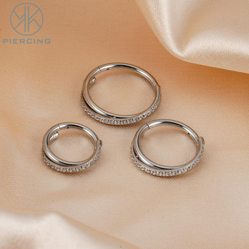 16G Implant Grade Titanium Hin - Septum Clicker Ring 评论和价格