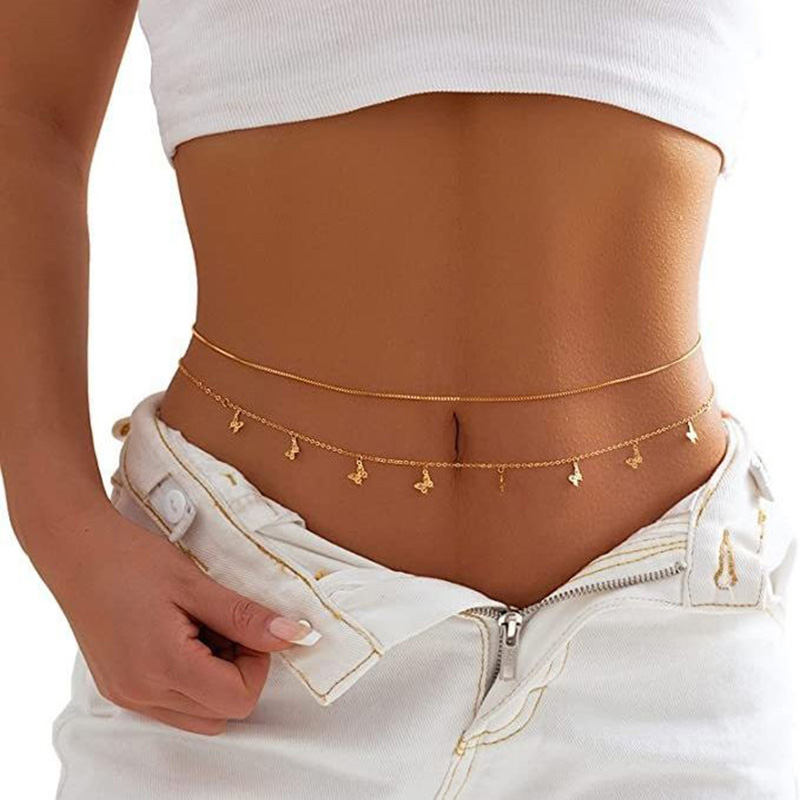 Fashion Simple Double Layer Be - Body Jewellery 评论和价格