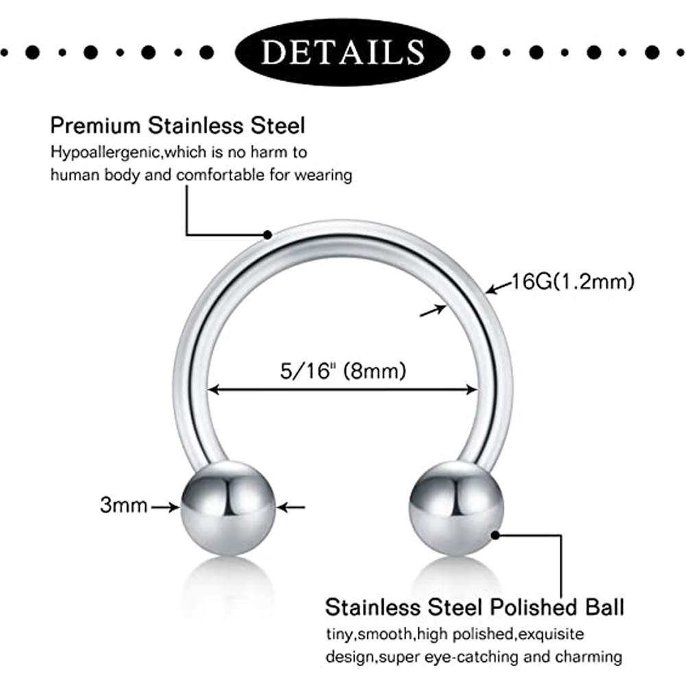1Pcs Septum Rings Hoop Nose Ri - Septum Clicker Ring 评论和价格