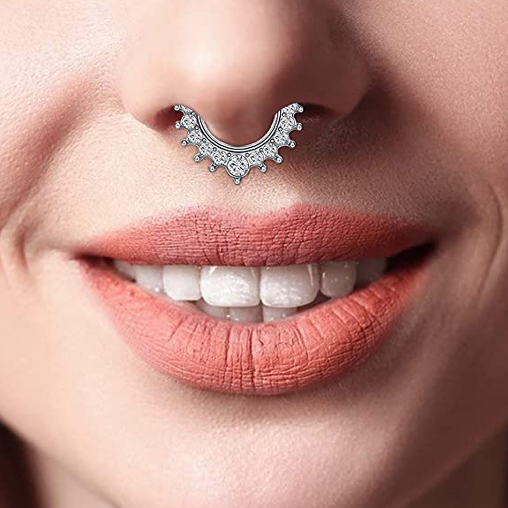 1Pcs Septum Rings Hoop Nose Ri - Septum Clicker Ring 评论和价格